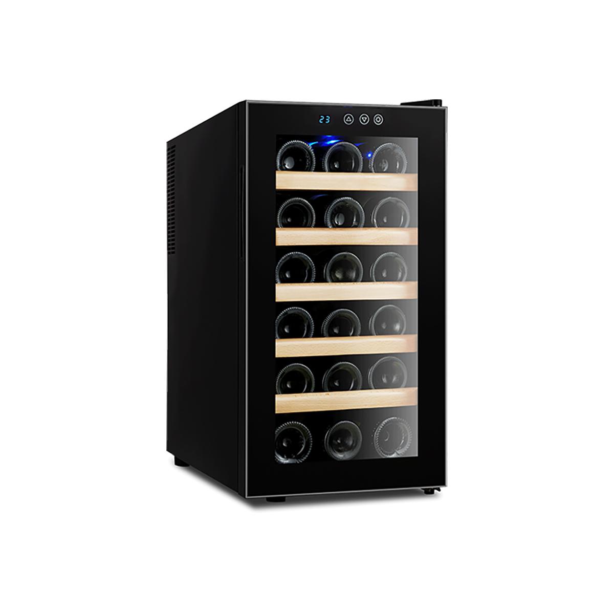 Cava De Vinos Vondom Para 18 Botellas T18 Negra Con Estantes De Madera